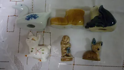 Buy 6 Vintage Miniature Porcelain Figurines - Wade, England, China • 47.43£