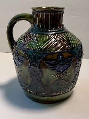 Buy Rare Denby Pottery Vase Tubelined Contemporary 7  Tall Circa 1920 • 262.74£