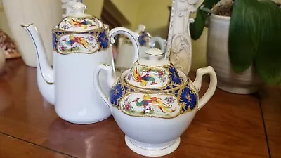 Buy Grafton China Coffee Pot. Peacocks . Sugar Bowl .  • 10£