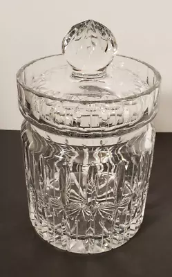 Buy Vintage Clear Cut Crystal Biscuit/Cookie Jar With Lid • 33.21£