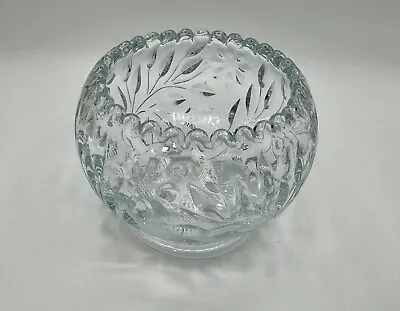 Buy Rare Westmoreland Wildflower & Lace Stretch Glass Rose Bowl Patterned Bottom • 17.28£