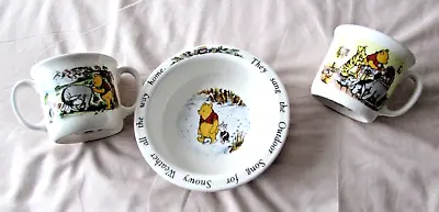 Buy ROYAL DOULTON WINNIE THE POOH DISNEY 3 Pieces - Two Cups & Bowl • 12£
