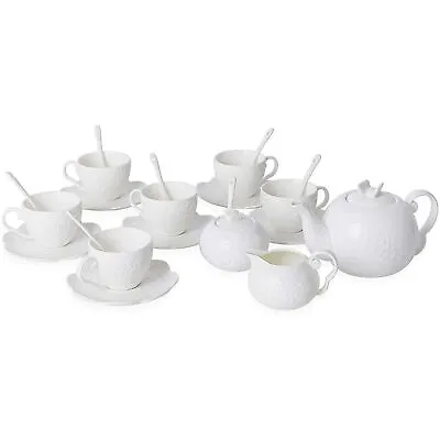 Buy Set Of 22 Teapot Sets With Tea Pot, Mug, Saucer, Spoon, Sugar Jar And Milk Jar • 61.99£