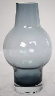 Buy Vtg Scandinavian Riihimaki Blue/Smoke Glass Vase Nos 1371, Aimo Okkolin FREEPOST • 29.99£