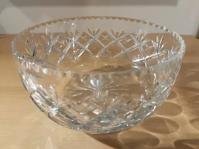 Buy Pretty High Sided Crystal Fruit Bowl With Bevelled Top Rim. It Is Heavy. • 5.95£