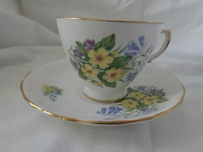 Buy Vintage Crown Royal Meadow Flower Design C467 Tea Cup & Saucer Very Good Cond. • 7£