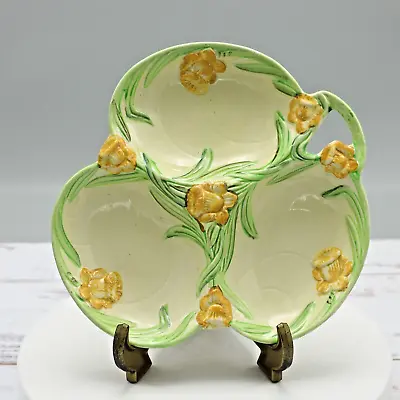 Buy Vintage Shorter & Sons, Daffodil Trefoil Dish, Staffordshire, Art Deco, 1935 • 24.62£