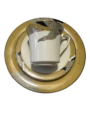 Buy Noritake 3 Piece Set Tea Cup Saucer Side Plate 7742 Fine China 24kt Gold Lustre • 25.17£