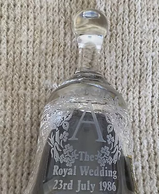 Buy A The Royal Wedding 23rd July 1986 Edinburgh Crystal Glass Hand Bell • 5£