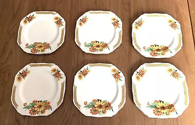 Buy Vintage Art-Deco Alfred Meakin Royal Marigold Side Plates • 9.99£