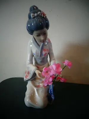 Buy Casades Porcelain Geisha Girl Spain Statue Figurine Japanese Style Like Lladro • 85.38£
