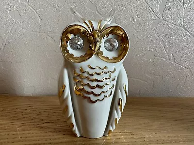 Buy Capodimonte Swarovski Limoges Owl Figurine Porcelain - Made In Italy - Rare • 18£