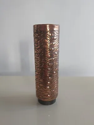 Buy Copper Vase Cylinder Mcm Vtg Brutalist Scandi Scandinavian Axel Salto Style 70s • 45£