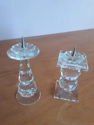 Buy Vintage Lead Crystal  Glass Candle Holders • 35£