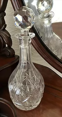 Buy Vintage Heavy Large Edinburgh?Crystal Glass Decanter - With Stopper 12”tall 1.5k • 6.95£