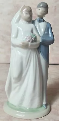 Buy Retired Nao By Lladro Bride & Groom Wedding Couple Cake Topper Figurine #01176 • 23.71£