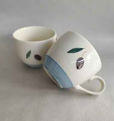 Buy Poole Pottery Fresco Two Cups Blue Rachel Barker • 7£