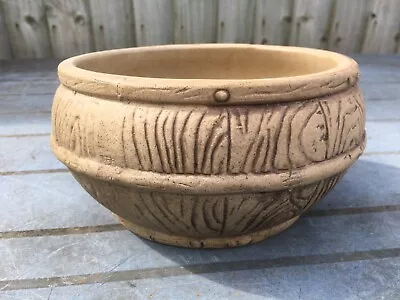 Buy Vintage HILLSTONIA Stoneware Pottery Bowl / Planter / Vase - Round • 5.99£