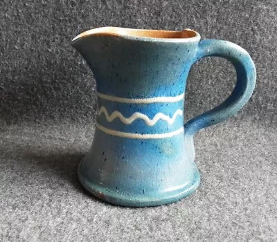 Buy Vintage Ewenny Pottery Claypit Blue Glazed Slip Decoration Jug • 10£