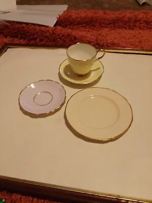 Buy Vintage Paragon China Pastel Coloured Cup, Saucers And Plate • 5£