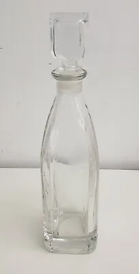 Buy Vintage Thick Heavy Glass Carafe Bottle Decanter With Stopper 13  Tall 750 Ml • 8.99£