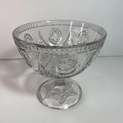 Buy Vintage Victorian Pressed Glass Pedestal Bowl Bon Bon Dish Bowl • 12£