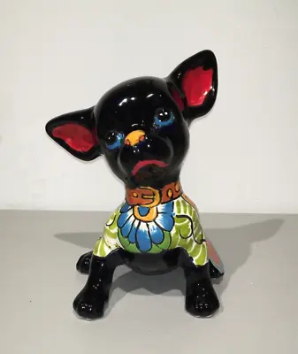 Buy Artistic Talavera Style Mexican Sitting Chihuahua Figurine (nwt) • 36.99£