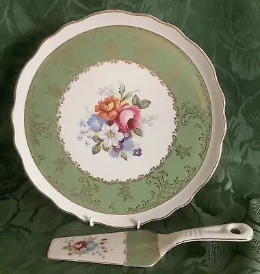 Buy Old Foley James Kent Cake Plate And Matching Server • 19.99£