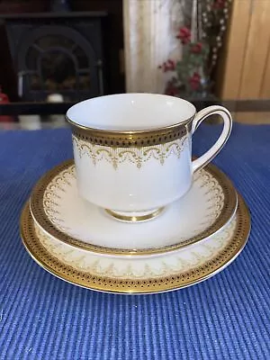 Buy Vintage Paragon Athena China Tea Set Cup Saucer White Gold • 10£