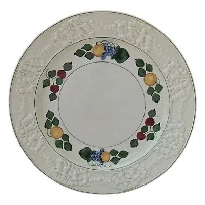 Buy ADAMS TITIAN WARE FRUITS 10  Small Dinner Plate Embossed CHERUBS 1920s 673892 • 17.56£
