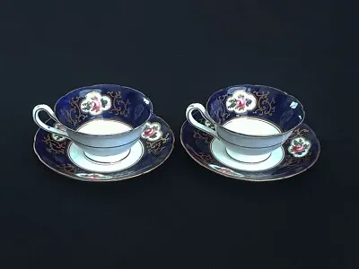 Buy Antique Tea Cups & Saucers, Set Of 2, Bone China, Pattern 4568, C1860-1900 • 85.51£