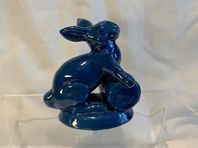 Buy Vintage Blue Glazed Pottery  Rabbit Match Holder - C H Brannam Barum Interest • 24.99£