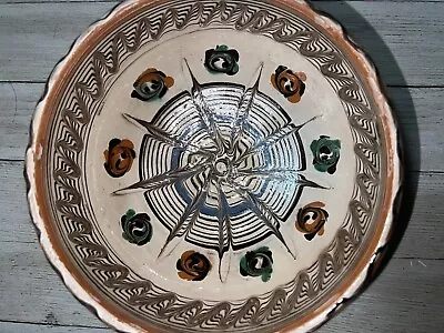 Buy Romanian Horezu Traditional Ceramic Dish Clay Decorative Bowl Handmade • 48.15£