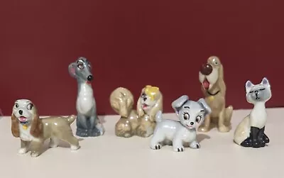 Buy Wade Disney Lady And The Tramp Figurines - Boris, Trusty, Lady, Scamp, Peg & Am • 29.99£