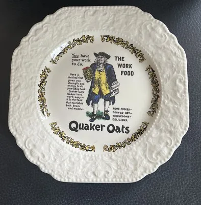 Buy Lord Nelson Pottery Quaker Oats Victorian Advertising Plate  • 7.99£