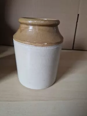 Buy Vintage Rustic Salt Glazed Stoneware Pot  Kitchen Storage, Utensils 18cm Tall • 15£