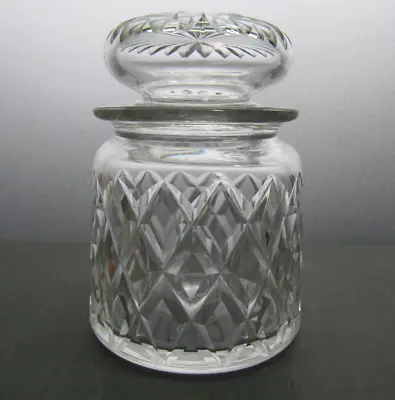 Buy Antique Cut Glass Preserve Pickle Jar With Star Cut Lid • 14£