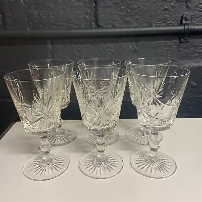 Buy Edinburgh Crystal, Star Of Edinburgh 6x Tall Water Goblets Wine B44 • 169.99£