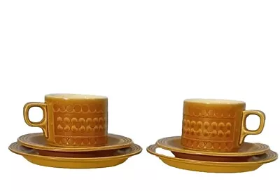 Buy Hornsea Saffron Two Cups, Two Saucers And Two SIde Plates • 15.49£