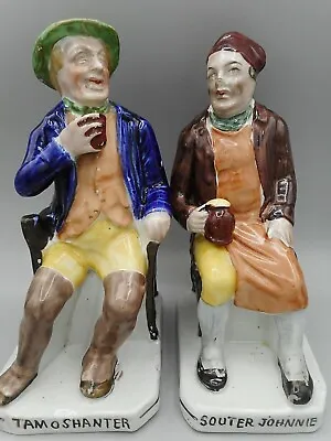 Buy Antique Staffordshire Tam O'shanter And Souter Johnnie Figures • 125£