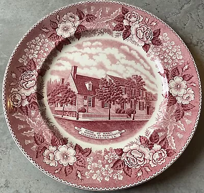 Buy 10” Old English Staffordshire Ware Home Mary Mother Of Washington Plate • 25£