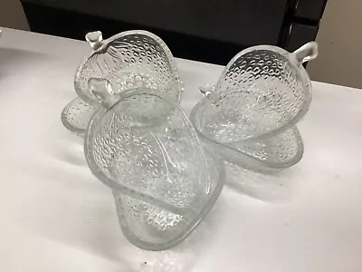 Buy 6 Vintage Glass Strawberry Shaped Bowls • 10£