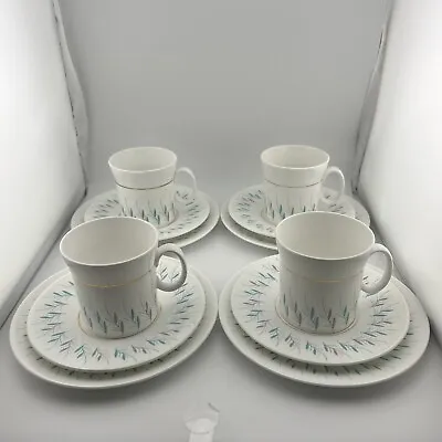 Buy Vintage Royal Stafford Demure Pattern 12 Piece Tea Plate Set Trio X 4 Used VGC • 24.99£