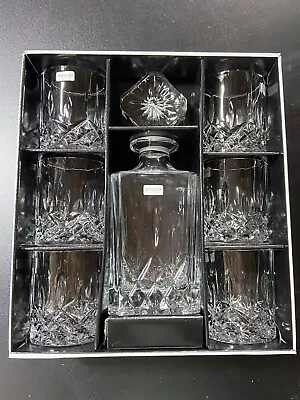 Buy Crystal Royal Doulton  Seasons  Whisky Decanter Set & 6 Tumblers Boxed • 40£