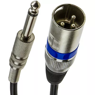 Buy XLR Mixer 3 Pin Plug To 6.35mm Male Mono Guitar Jack Plug Cable 1m/2m/3m/5m/6m • 4.32£