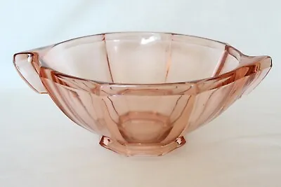 Buy Art Deco Pink Glass Stolzle Bowl  • 14.99£