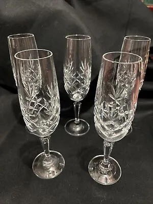 Buy 5 X Edinburgh Crystal Champagne Flutes - 1st Quality Collectable Vintage Glass • 49.99£