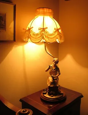 Buy Original Vintage Capodimonte  The Cobbler  Porcelain Table Lamp Base - Rare Item • 100£