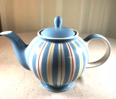 Buy Vintage Whittard Of Chelsea Rainbow Striped Hand Painted Ceramic Teapot 26x16cm • 13.60£