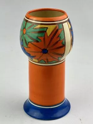 Buy Clarice Cliff UMBRELLAS Pattern, Shape 269 Vase, 20.5cm, Circa 1929. Art Deco. • 475£